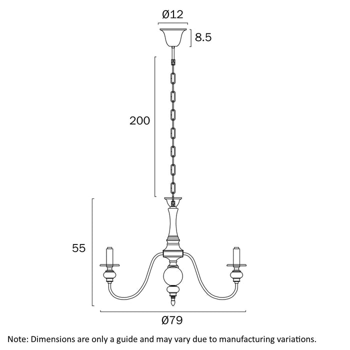 Siedel Iron 8 Light Pendant Copper - SIEDEL PE08-CP