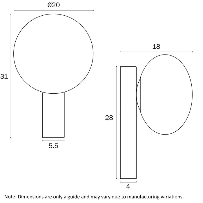 Skyla Touch Wall Bracket White & Opal - SKYLA WB-WHOP