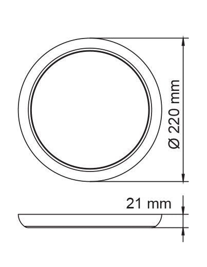 Buy LED Oyster Lights Australia FRISBEE SL2104TC LED Oyster Multiple Wattage 12/18W TRI Colour IP44 - SL2104/22TC/DP