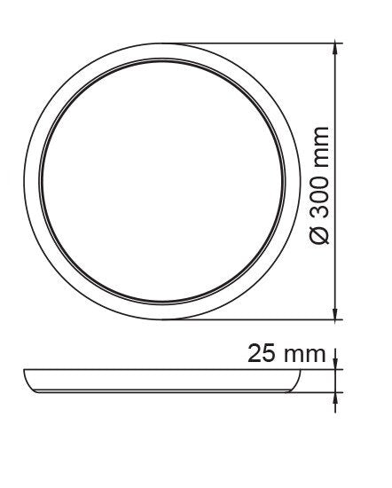 Buy LED Oyster Lights Australia FRISBEE SL2104TC LED Oyster Multiple Wattage 18/25W TRI Colour IP44 - SL2104/30TC/DP