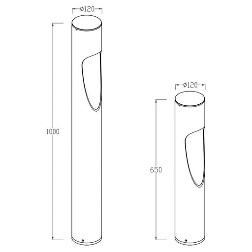 Buy Bollard Lights Australia NEWLAND LED Bollard Light H1000mm Black 3CCT - SL7015L100TC/BK