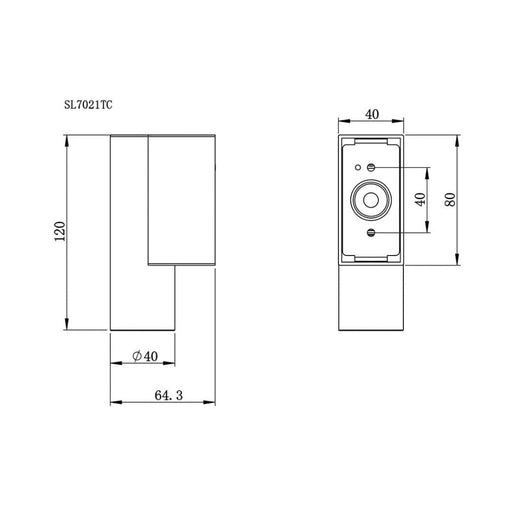 Buy Exterior Wall Lights Australia NEW BRONTE Exterior Wall Light Black 3CCT - SL7021TC/BK