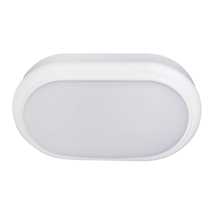 Buy LED Bunker Lights Australia Oval LED Bunker Light White Polycarbonate 3CCT - SL7271TC/WH