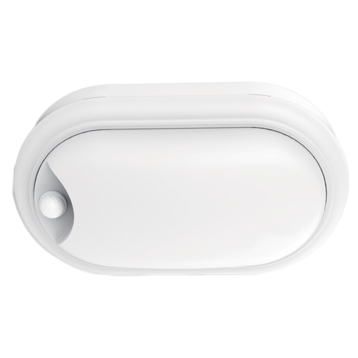 Buy LED Bunker Lights Australia Oval LED Bunker Light With Sensor White Polycarbonate 3CCT - SL7271TC/WH/S