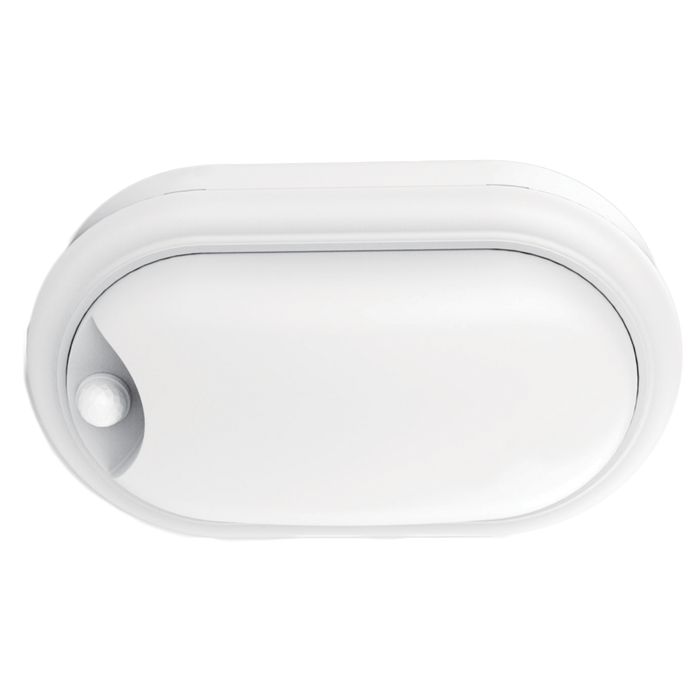 Buy LED Bunker Lights Australia Oval LED Bunker Light With Sensor White Polycarbonate 3CCT - SL7271TC/WH/S