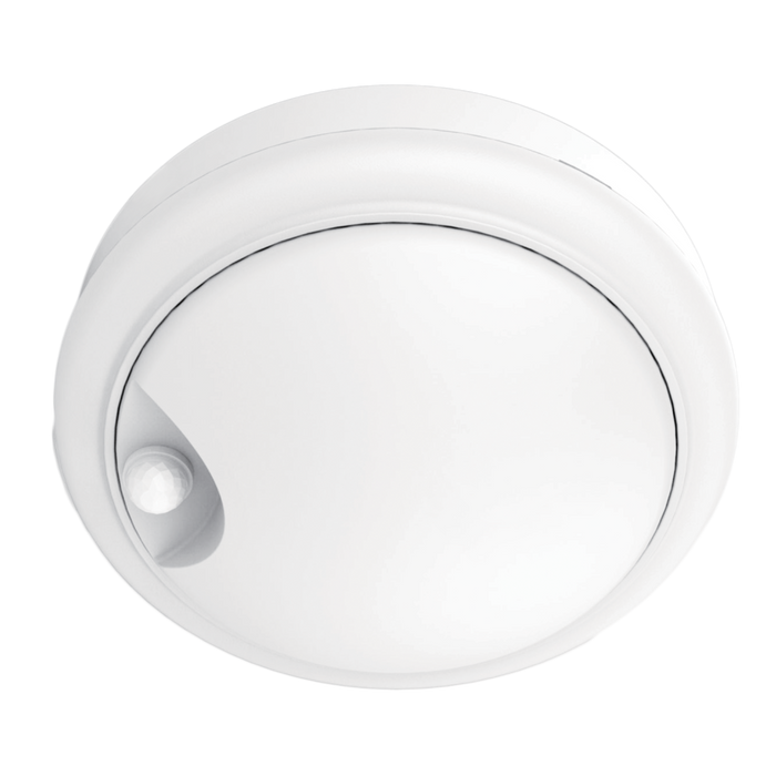 Buy LED Bunker Lights Australia Round LED Bunker Light With Sensor White Polycarbonate 3CCT - SL7272TC/WH/S