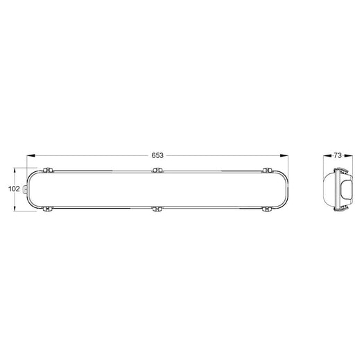 Buy Emergency LED Battens Australia SOL-ECO Emergency LED Batten 20W Grey Polycarbonate 3CCT - SL9725/20EM