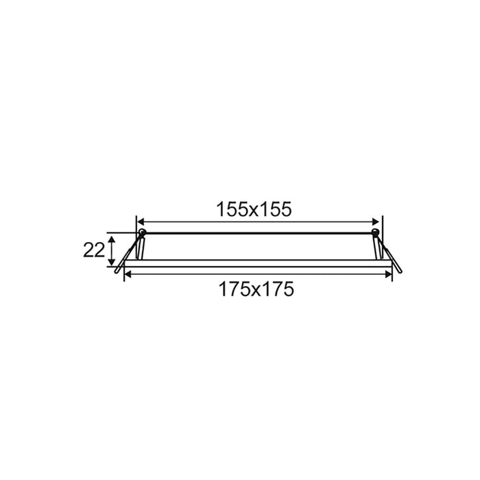 Buy Recessed Downlights Australia LED Dimmable Ultra Slim Square Recessed Downlight Tri-CCT 12W - SLICKTRI2S