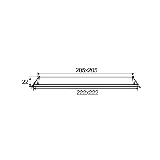 Buy Recessed Downlights Australia LED Dimmable Ultra Slim Square Recessed Downlight Tri-CCT 18W - SLICKTRI3S