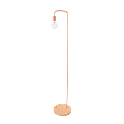 Buy Floor Lamps Australia SLIM Blonde Wood And Copper Floor Lamp - SLIM-F1C