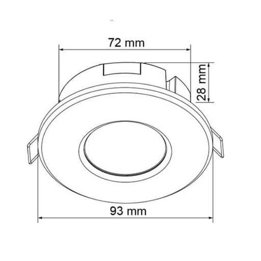 Buy Recessed LED Downlights Australia PIXIE Recessed LED Downlight With Sensor W93mm White - SMS861CD/BTAM