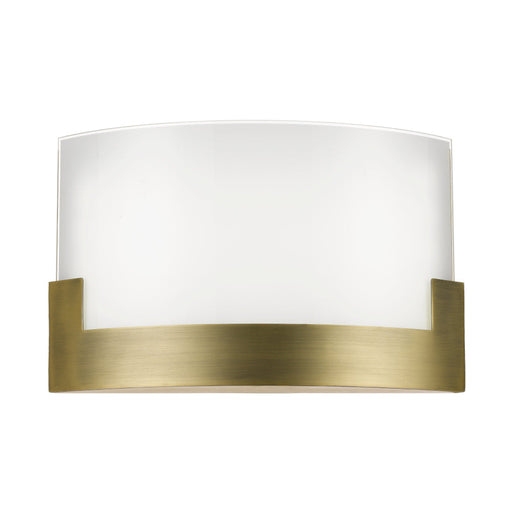 Buy Wall Sconce Australia Solita LED Wall Lamp 12W Dimmable 350mm Tri-Colour Antique Brass, Frost - SOLITA WB35-AB
