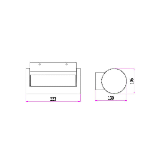 Buy Exterior Wall Lights Australia SOMBRA Exterior LED Adjustable Eyelid Surface Mounted Wall Light Dark Grey 13W 3000K IP65 - SOMBRA01