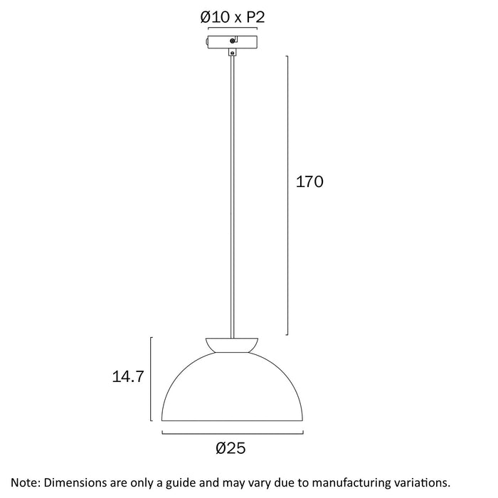 Sovin Small Pendant Light Grey - SOVIN PE25-GY