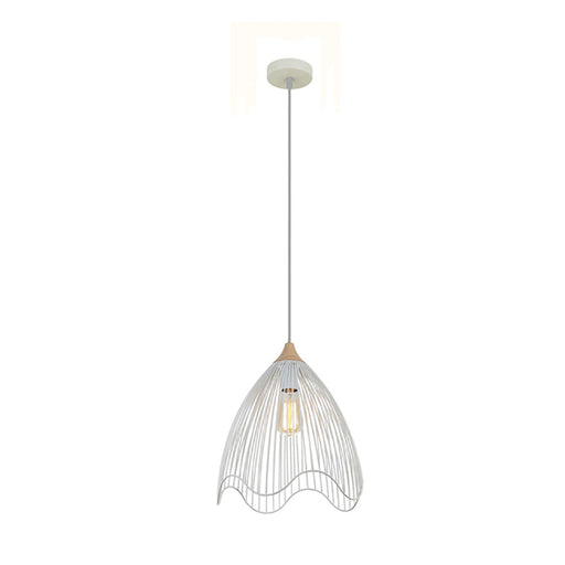 Buy Pendant Lights Australia SPIAGGIA Cone Wavy Edge 1 Light Pendant White - SPIAGGIA4