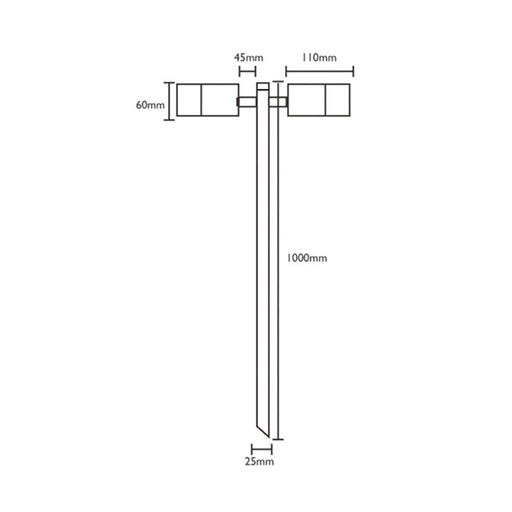 Buy Pathway Lights Australia MR16 12V Exterior Spike Light Double 316 Stainless Steel IP65 - SPM2ALSS