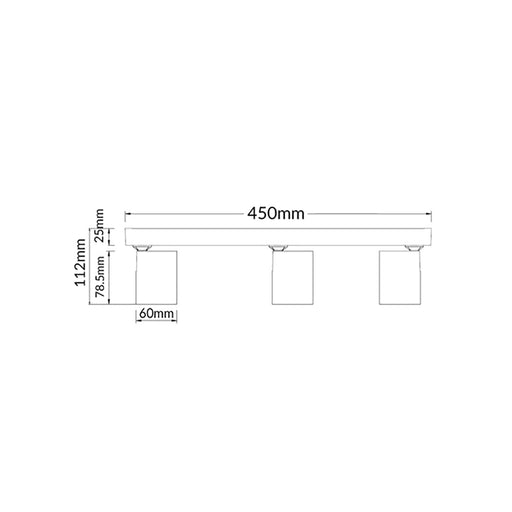 Buy Spotlights Australia SPOT Interior GU10 Surface Mounted Spot Light 3 Light Bar Matte White - SPOT-BAR3W