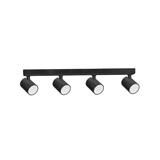Buy Spotlights Australia SPOT Interior GU10 Surface Mounted Spot Light 4 Light Bar Matte Black - SPOT-BAR4B