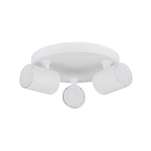 Buy Spotlights Australia SPOT Interior GU10 Surface Mounted Spot Light 3 Light Round Base Matte White - SPOT-R3W