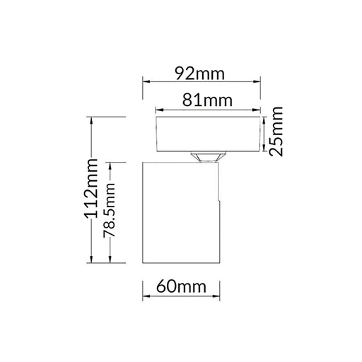 Buy Spotlights Australia SPOT Interior GU10 Surface Mounted Spot Light 1 Light Square Base Matte White - SPOT-S1W
