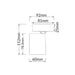 Buy Spotlights Australia SPOT Interior GU10 Surface Mounted Spot Light 1 Light Square Base Matte White - SPOT-S1W