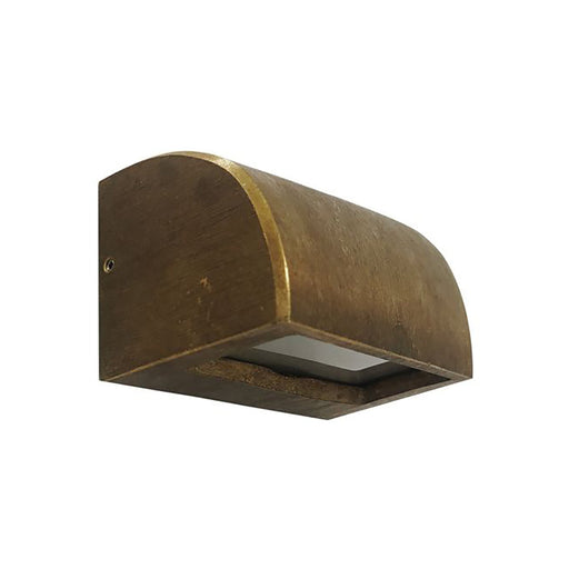 Buy Outdoor Step Lights Australia STE Exterior Large Curved Step Light 12V G4 Bronze IP65 - STE12