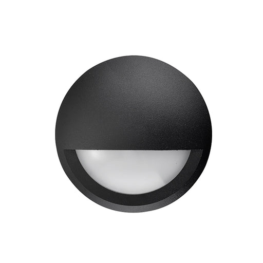 Buy Outdoor Step Lights Australia STE Exterior LED Surface Mounted Eyelid Step Light 240V 6W 3000K Black IP65 - STE15