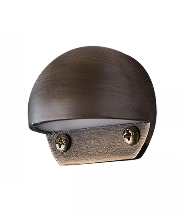 Ste Solid Bronze Eyelid Surface Mounted LED Step Light 12V 1W 3000K Aged Brass - STE27