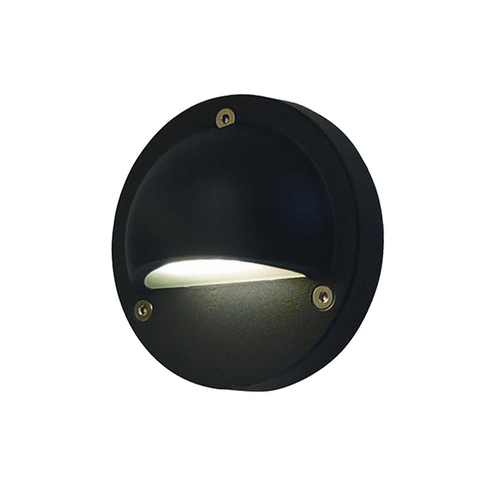 Buy Outdoor Step Lights Australia STE Exterior LED Eyelid Step Light 12V DC 2.3W 3000K Black IP44 - STE3