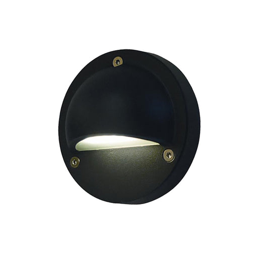 Buy Outdoor Step Lights Australia STE Exterior LED Eyelid Step Light 240V 2.3W 3000K Black IP44 - STE4
