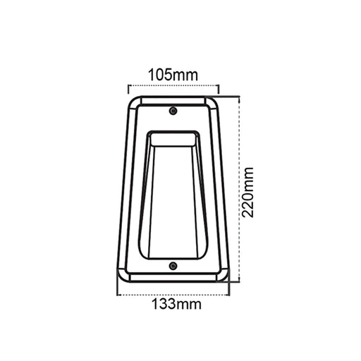 Buy Outdoor Step Lights Australia STE Exterior LED Recessed Wall Light 240V 7W 3000K Black IP54 - STE6