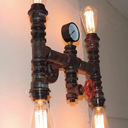 Buy Wall Sconce Australia STEAM Interior Aged Iron Pipe Wall Light 4 Light - STEAM3