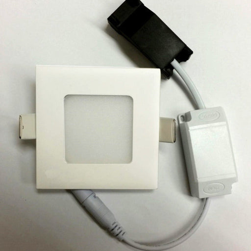 Buy Recessed Downlights Australia Stow Square LED Downlight 3W 85mm 5000K White - STOW SQ-WH.850