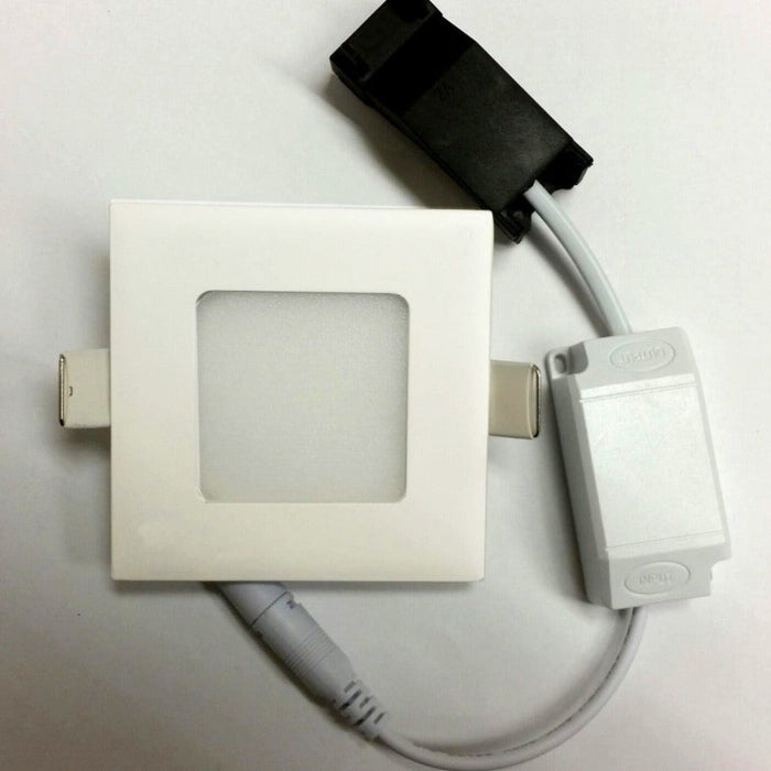 Buy Recessed Downlights Australia Stow Square LED Downlight 3W 85mm 5000K White - STOW SQ-WH.850