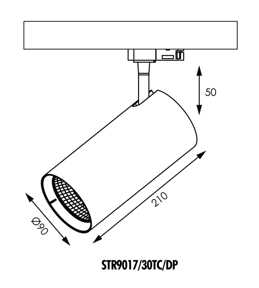 Buy Single Circuit Track Heads Australia UNITREK Single Circuit Track Light 21W/30W TRI Colour White