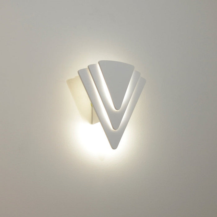 Surat Triangular Wall Light White Aluminium 2CCT - SURAT