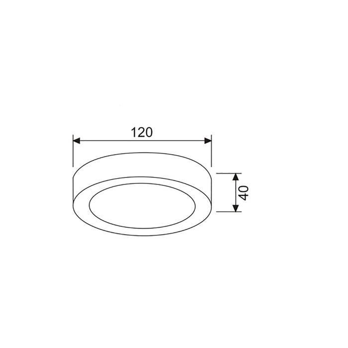 Buy LED Oyster Lights Australia LED Dimmable Surface Mounted Round Oyster Light Tri-CCT 6W - SURFACETRI1R
