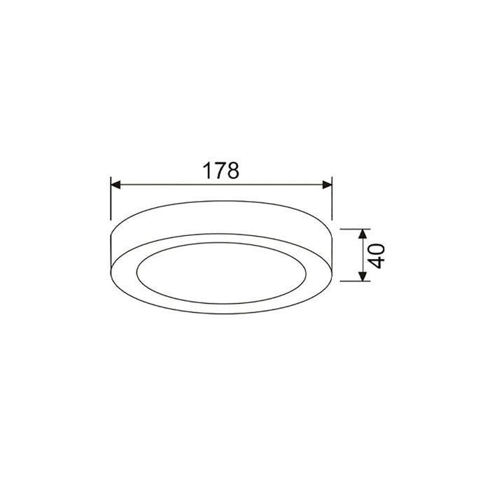 Buy LED Oyster Lights Australia LED Dimmable Surface Mounted Round Oyster Light Tri-CCT 12W - SURFACETRI2R