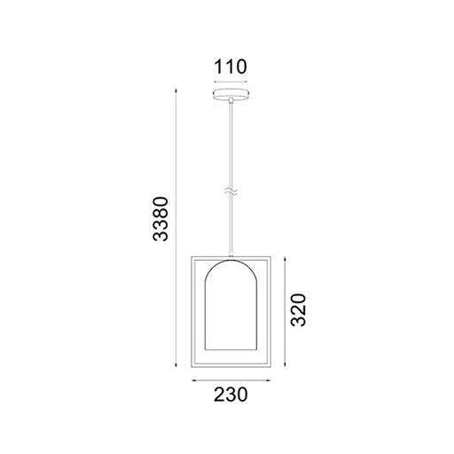 Buy Pendant Lights Australia SWING Oblong Shape Wood Frame 1 Light Pendant Black - SWING2