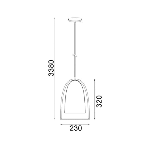 Buy Pendant Lights Australia SWING Ellipse Shape Wood Frame 1 Light Pendant Black - SWING6
