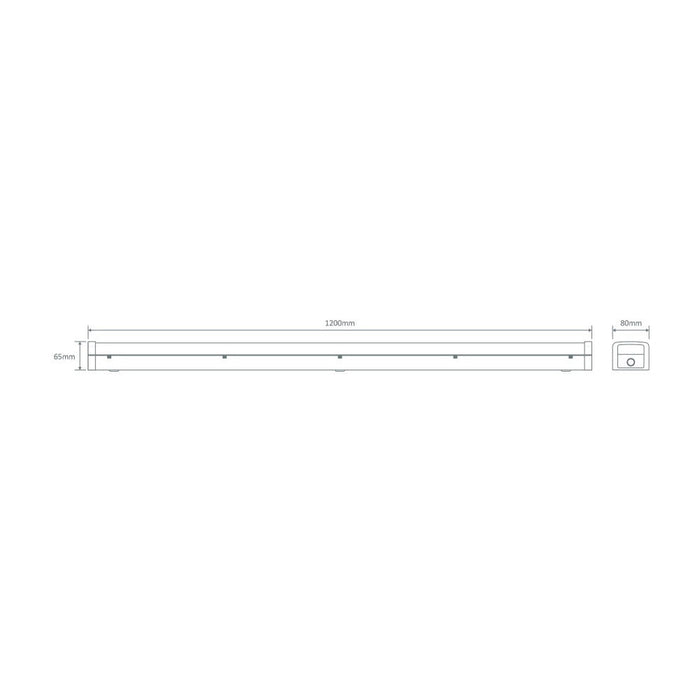 Buy LED Batten Lights Australia Bolt LED Batten Light L1200mm Metal / Polycarbonate 3CCT - 66003
