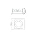 Buy Downlight Frames Australia Slotter Square Downlight Frame W118mm Silver Aluminium - 70001