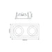 Buy Downlight Frames Australia Slotter Rectangle Downlight Frame L226mm White Aluminium - 70004