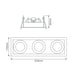 Buy Downlight Frames Australia Slotter Rectangle Downlight Frame L328mm Silver Aluminium - 70005
