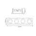 Buy Downlight Frames Australia Slotter Rectangle Downlight Frame L428mm Silver Aluminium - 70007