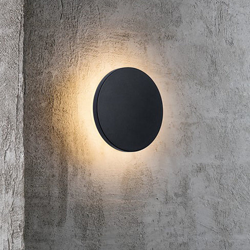 Buy Exterior Wall Lights Australia Artego Round Exterior Wall Light Black Aluminium 3000K - 46941003