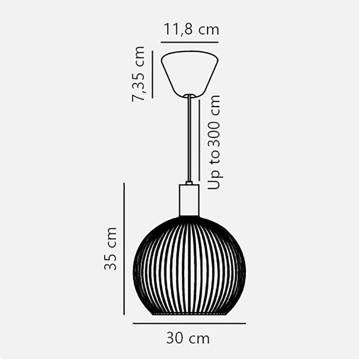 Buy Pendant Lights Australia Aver Pendant Light W300mm Black Metal - 84243003