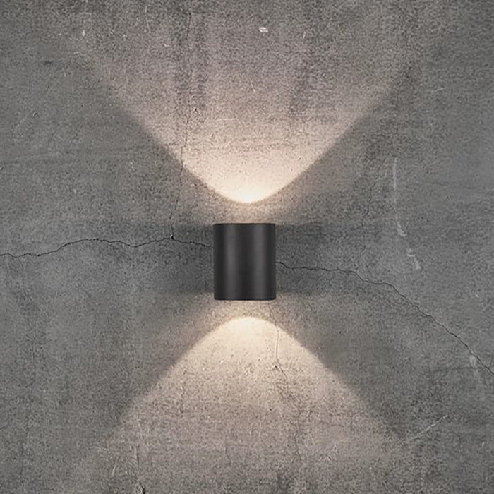 Buy Up / Down Wall Lights Australia Canto Up & Down Wall 2 Lights Black Aluminium 3000K - 49701003