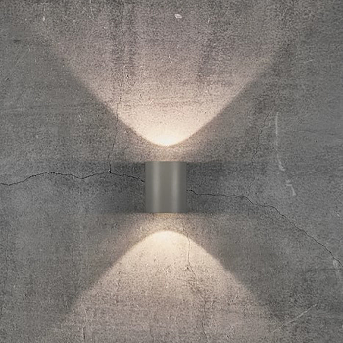 Buy Up / Down Wall Lights Australia Canto Up & Down Wall 2 Lights Grey Aluminium 3000K - 49701010