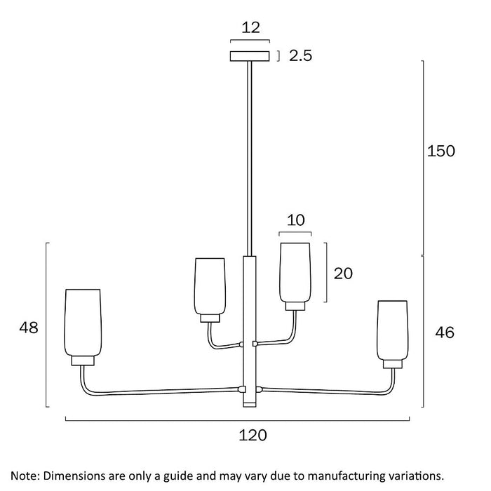 Buy Pendant Lights Australia Sepring 4 Lights Pendant Lights 1200mm Black Metal - SEBRING PE4L-BKO